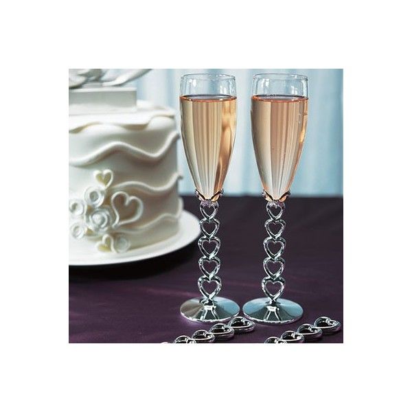 Flûtes à champagne des mariés "Coeur".....